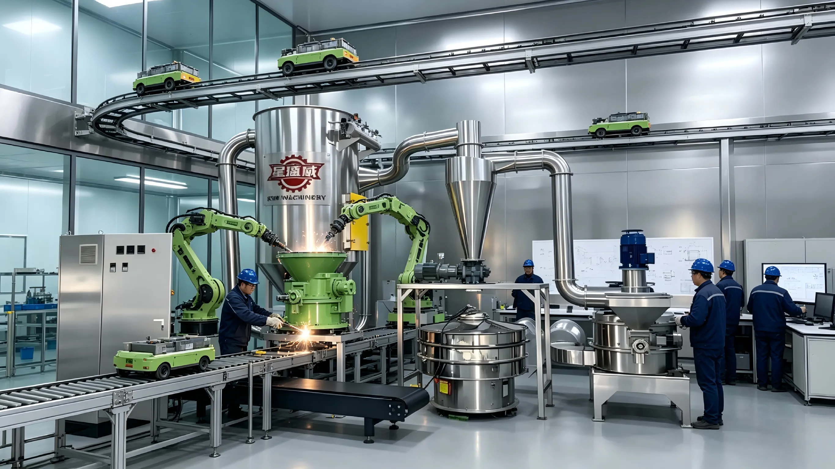 Xingshengwei has completed the intelligent transformation of the workshop, increasing the production capacity of energy-saving ultrafine crushers by 40%